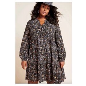 Anthropologie Maeve Amber Tiered Tunic Sz: M